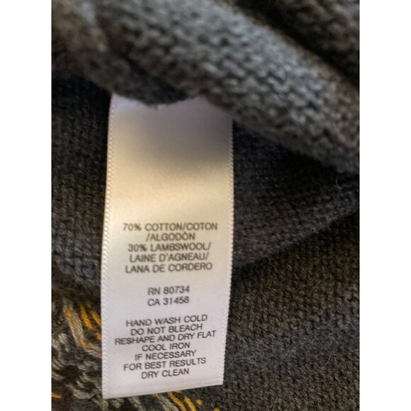 BCBGMAXAZRIA Fair Isle Knit Sweater Mini Dress Short Sleeves Cotton &Lambswool - Picture 4 of 6